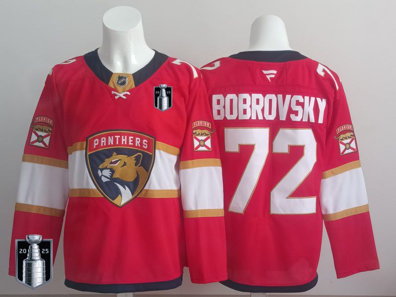 Men 2025 Florida Panthers #72 Bobrovsky Red Fanatics Home Premium NHL Jersey style 3->florida panthers->NHL Jersey